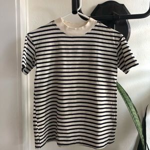 Madewell Rivet & Thread Striped Mockneck Tee XXS